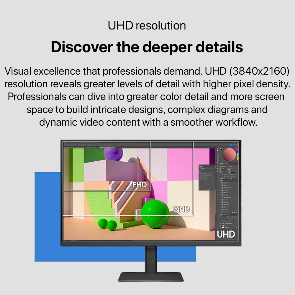 Samsung 32" ViewFinity S8 S80UD UHD Monitor - Image 3