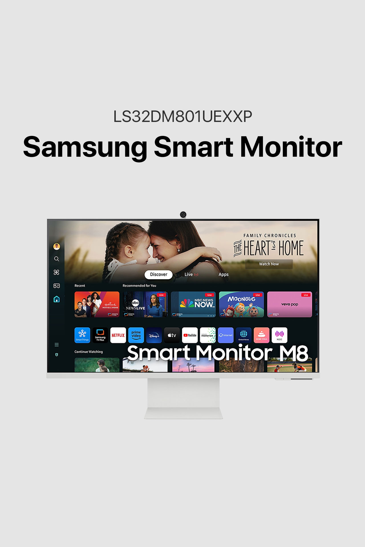 Samsung 32" M80D UHD White Smart Monitor