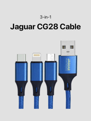 Jaguar Electronics CG28 1.5A - 2.8A 1 Meter Fast Charging 3-in-1 Cable
