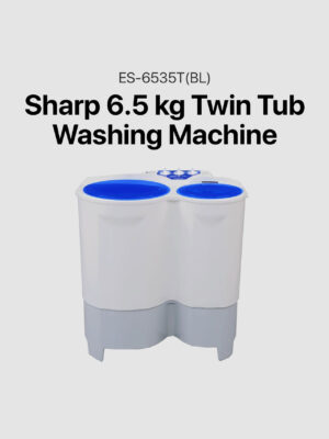 Sharp 6.5 kg Twin Tub Washing Machine (ES-6535T(BL))