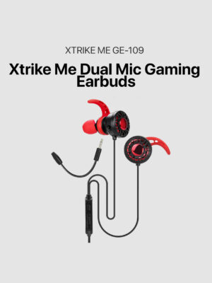 XTRIKE ME Multi-Platform, Dual Mic Gaming Earbuds GE-109 - Black and Red