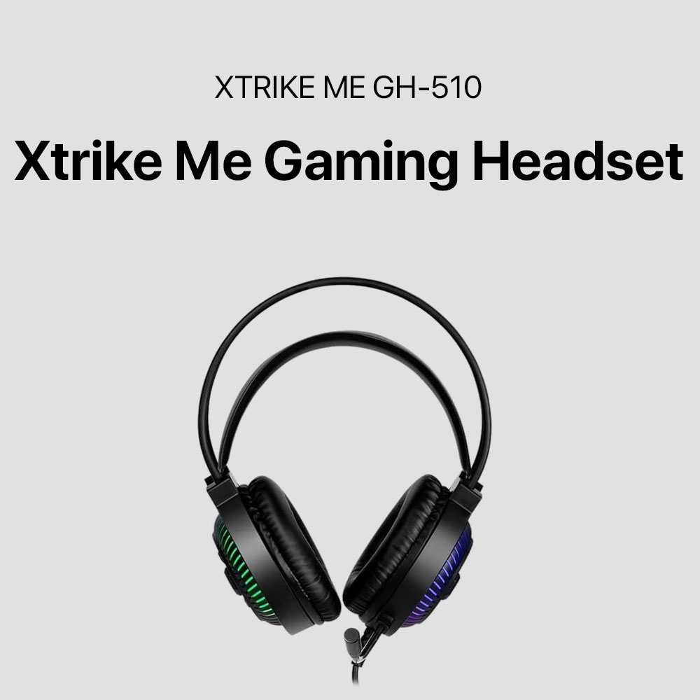 XTRIKE ME Backlit, Stereo Gaming Headset GH-510 - Black - Image 5