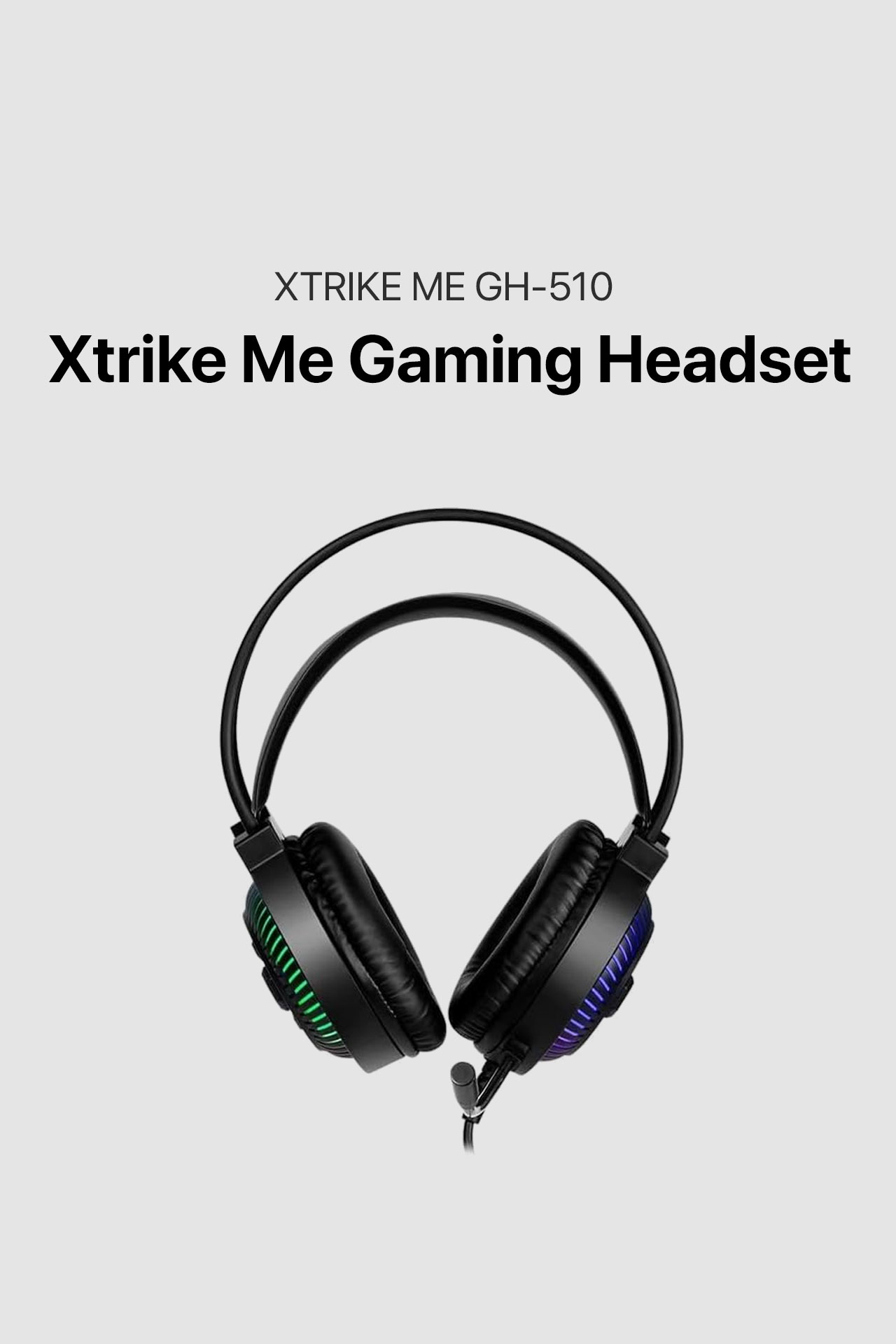 XTRIKE ME Backlit, Stereo Gaming Headset GH-510 - Black