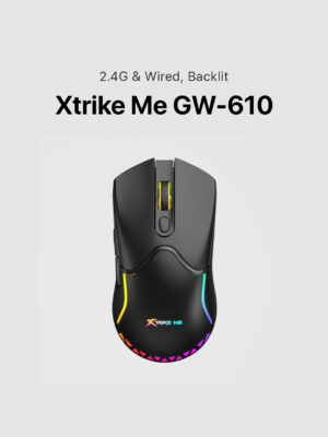 XTRIKE ME 2.4G & Wired Dual-Mode Gaming Mouse GW-610 - Black