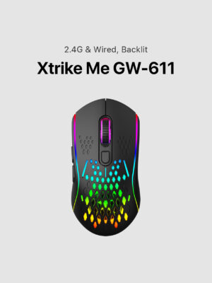 XTRIKE ME 2.4G & Wired Dual-Mode Gaming Mouse GW-611 - Black