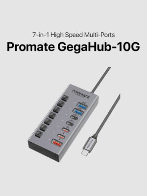 Promate GegaHub-10G - 10Gbps Data & Charging Hub