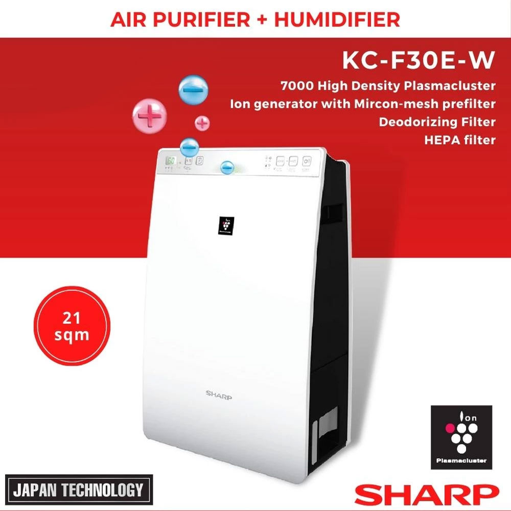 Sharp 21 sqm Air Purifier (KC-F30E-W) - Image 3