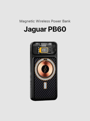 Jaguar Electronics Magnetic Wireless Power Bank PB60 PD20W Fast Charging 10000mAh - Black