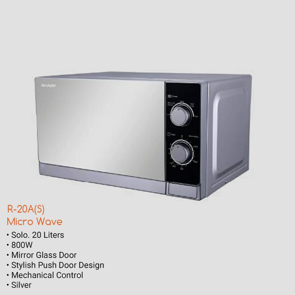 Sharp 20 Liters Solo Microwave Oven (R-20A-S) - Image 2