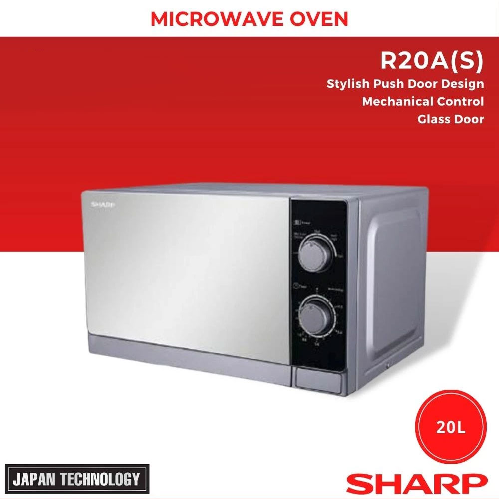 Sharp 20 Liters Solo Microwave Oven (R-20A-S) - Image 3