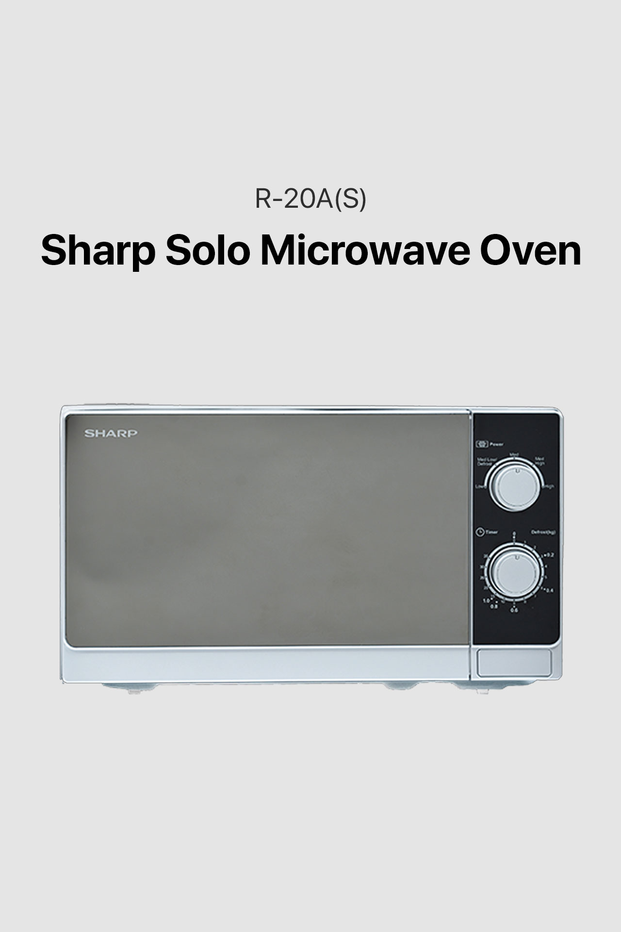 Sharp 20 Liters Solo Microwave Oven (R-20A-S)