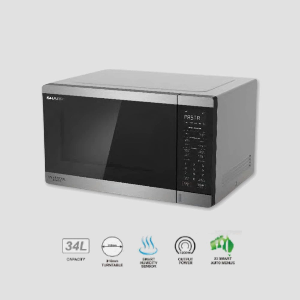 Sharp 34 Liters Smart Inverter Microwave Oven (R-394P-ST) - Image 4