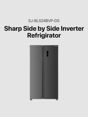 Sharp 21.2 cu. ft. Side-by-Side inverter Refrigerator with PCI (SJ-BLS24BVP-DS)
