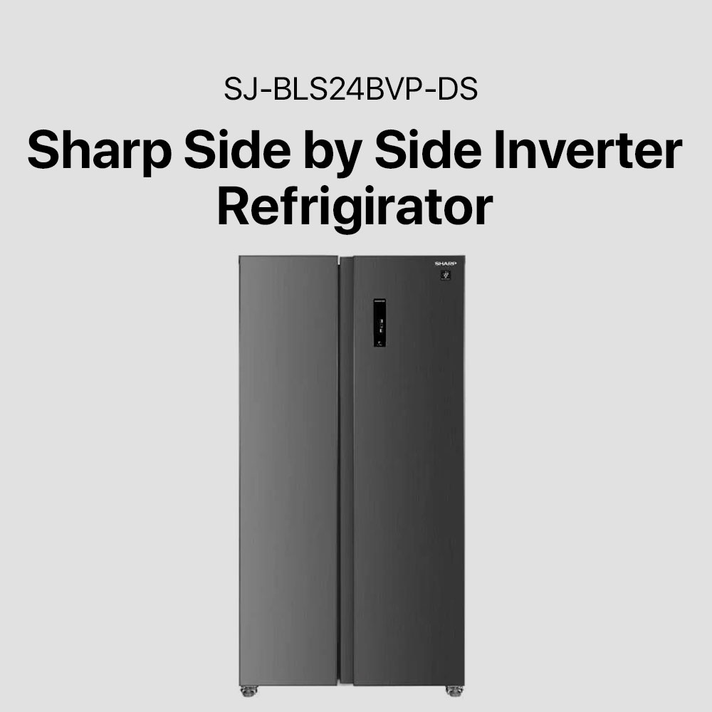 Sharp 21.2 cu. ft. Side-by-Side inverter Refrigerator with PCI (SJ-BLS24BVP-DS) - Image 5