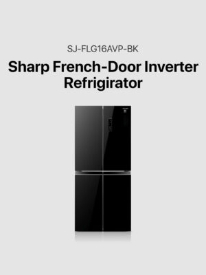 Sharp 16.7 cu. ft. Glass French Door Inverter Refrigerator (SJ-FLG16AVP-BK)