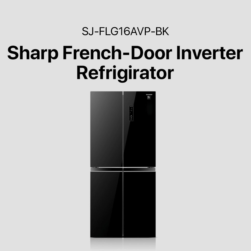 Sharp 16.7 cu. ft. Glass French Door Inverter Refrigerator (SJ-FLG16AVP-BK) - Image 5