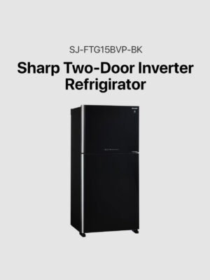Sharp 15 cu. ft Two-Door No Frost Inverter Refrigerator (SJ-FTG15BVP-BK)