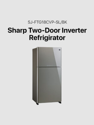 Sharp 20 cu. ft Two-Door No Frost Inverter Refrigerator (SJ-FTG18CVP-SL/BK)