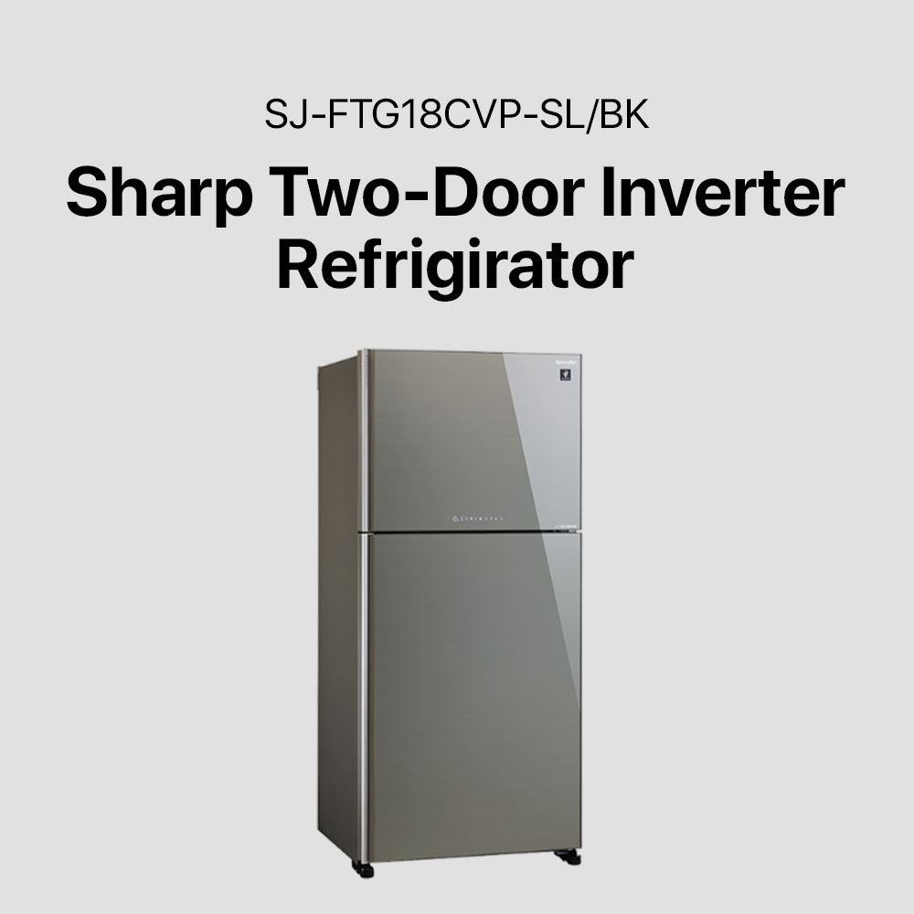 Sharp 20 cu. ft Two-Door No Frost Inverter Refrigerator (SJ-FTG18CVP-SL/BK) - Image 5