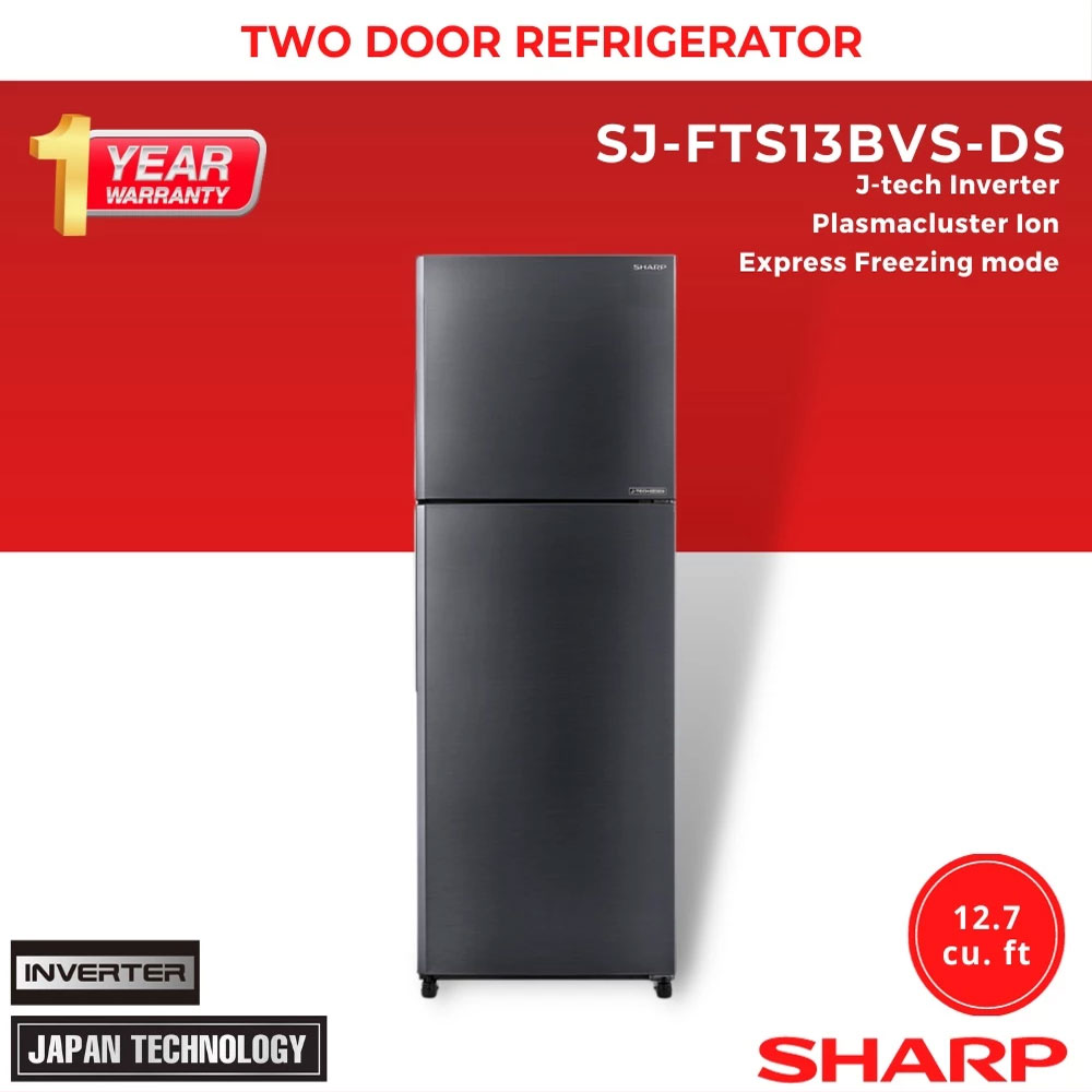 Sharp 12.7 cu. ft Two Door No Frost Inverter Refrigerator (SJ-FTS13BVS-DS) - Image 3