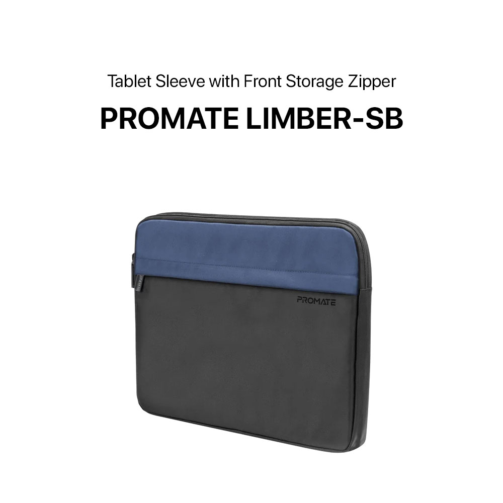Promate Limber-SB Lightweight 13" Tablet Sleeve with Front Storage Zipper - Image 5