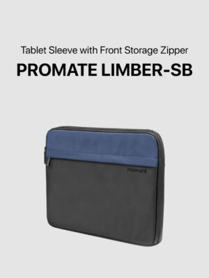 Promate Limber-SB Lightweight 13" Tablet Sleeve with Front Storage Zipper