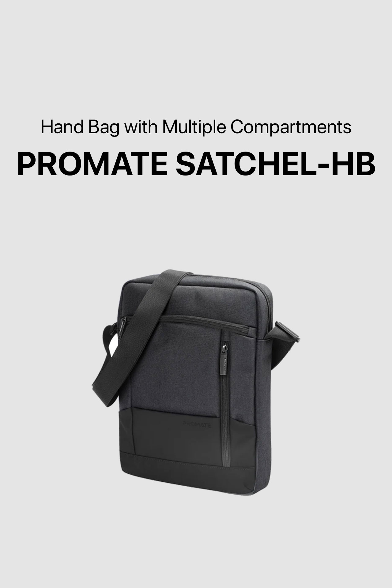 Promate Satchel-HB SleekComfort™ 13” Tablet Hand Bag with Multiple Compartments
