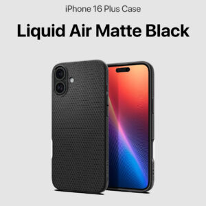 Liquid Air Matte Black (iPhone 16 Plus Case)(ACS08066)