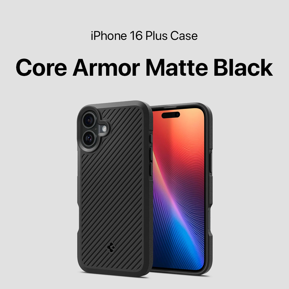 Core Armor Matte Black (iPhone 16 Plus Case)(ACS08090) - Image 5
