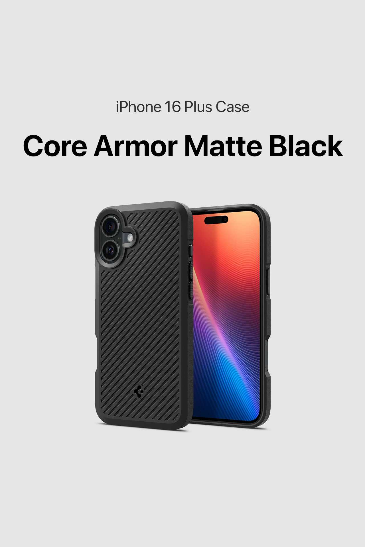 Core Armor Matte Black (iPhone 16 Plus Case)(ACS08090)