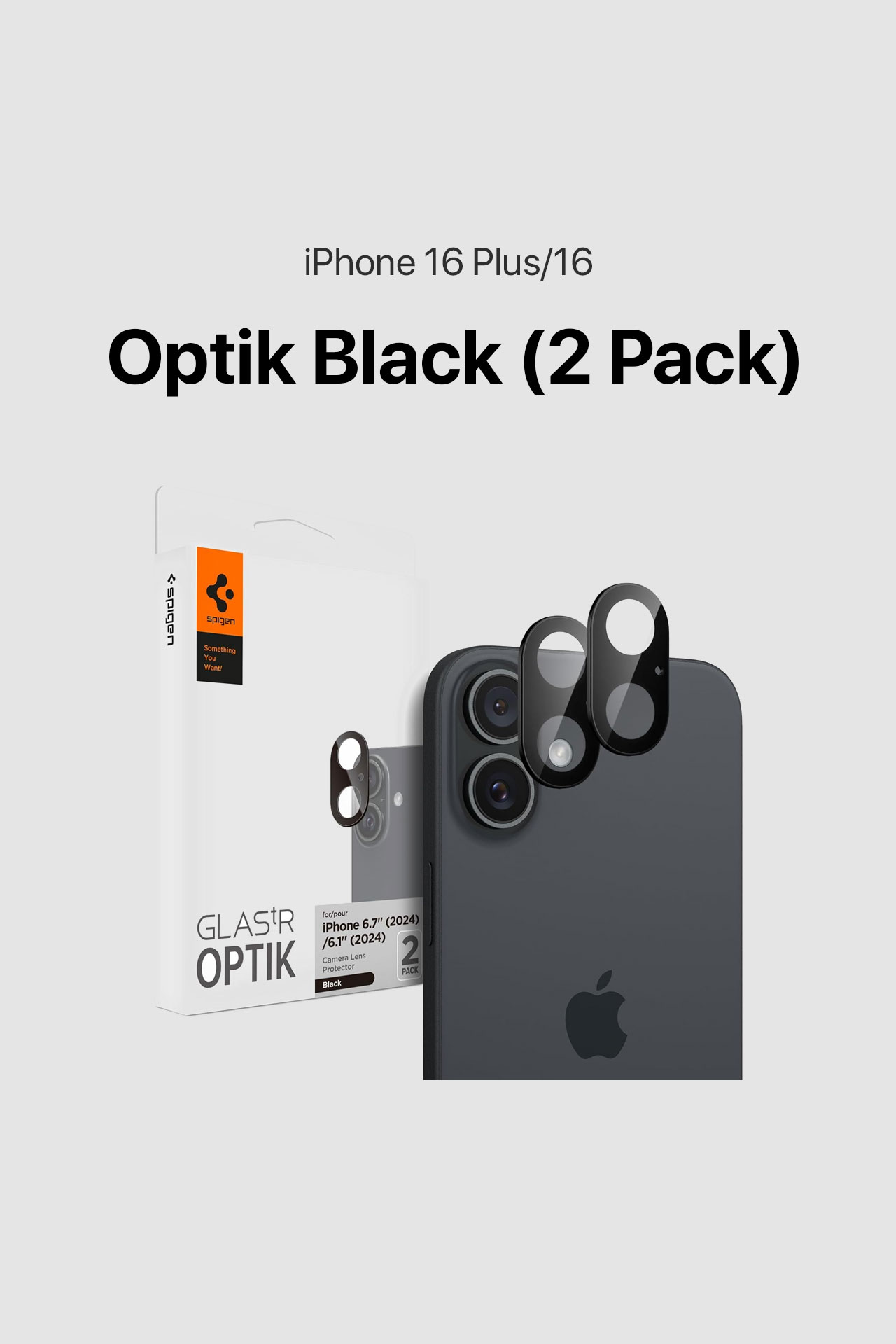 Glas.tR Optik Black (2 Pack)(iPhone 16 Plus/16)(AGL07922)