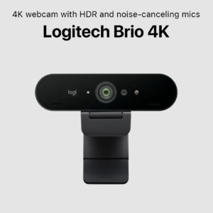 Logitech Brio 4K Webcam with HDR and noise-canceling mics