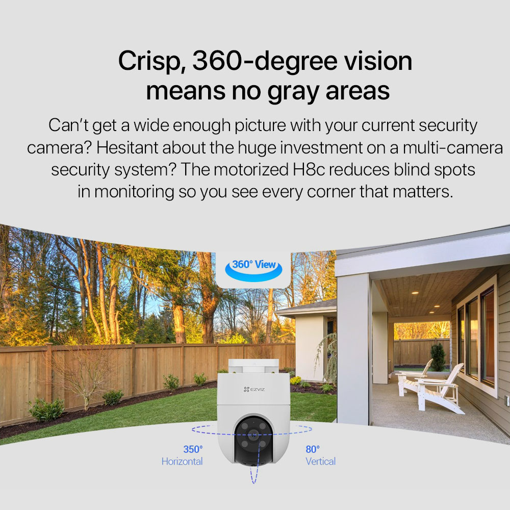 EZVIZ H8c Feature-Rich Pan & Tilt Wi-Fi Camera - Image 2