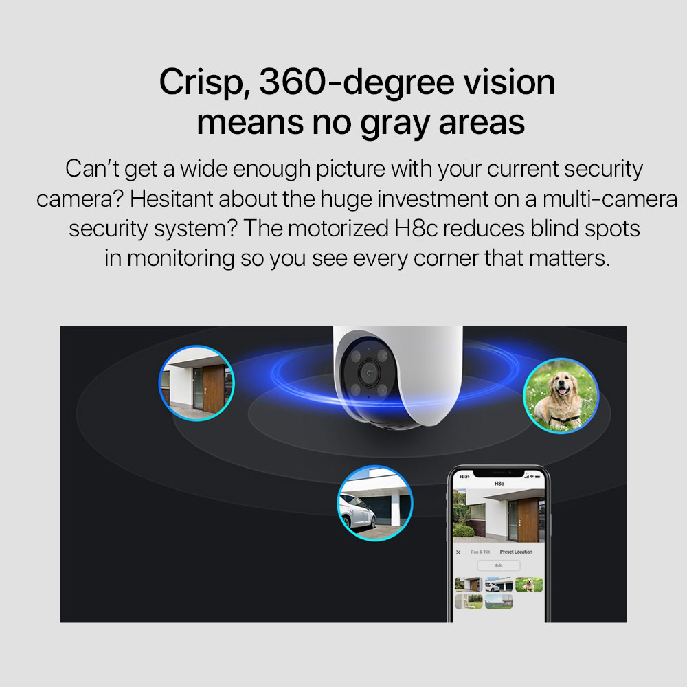 EZVIZ H8c Feature-Rich Pan & Tilt Wi-Fi Camera - Image 4