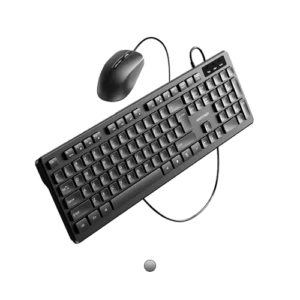Vention USB Wired Full-Sized Silent Keyboard and Mouse Combo Black Slim Type