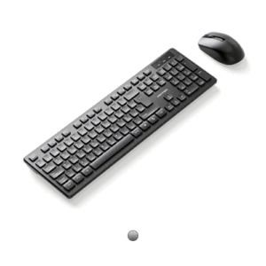 Vention Wireless Full-Sized Keyboard and Mouse Combo with Mouse Pad Black Slim Type - US English Layout