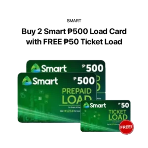 Buy 2 Pcs Smart ?500 Load Card with FREE ?50 Ticket Load