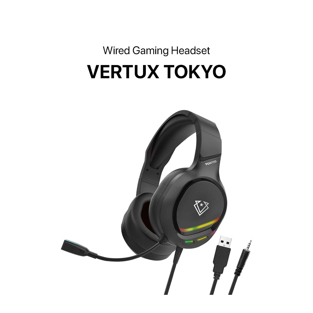 Vertux Tokyo Noise Isolating Amplified Wired Gaming Headset - Image 5