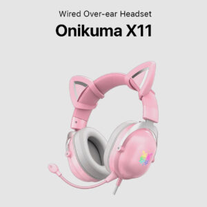 Onikuma X11 Cat Ears Wired Over Ear Gaming